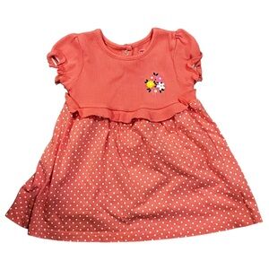 Pink and‎ White Casual Puff Sleeve Sundress Toddler Girl Size 12-18 Months